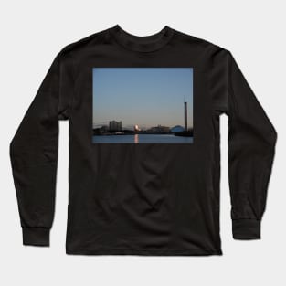 Scottish Photography Series (Vectorized) - River Clyde Sunset Long Sleeve T-Shirt